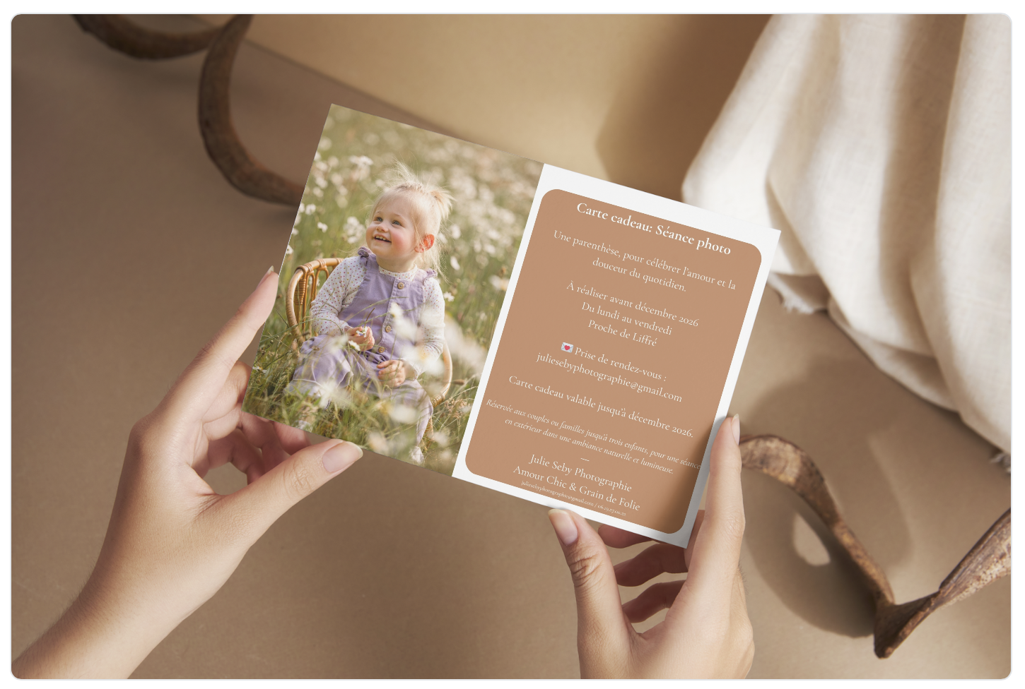 carte cadeau séance photo Liffré séance famille, enfant couple grossesse